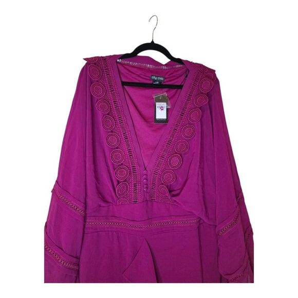 CITY CHIC Fuschia Sweetheart Dress - Size 20 (Large) - Picture 5 of 13